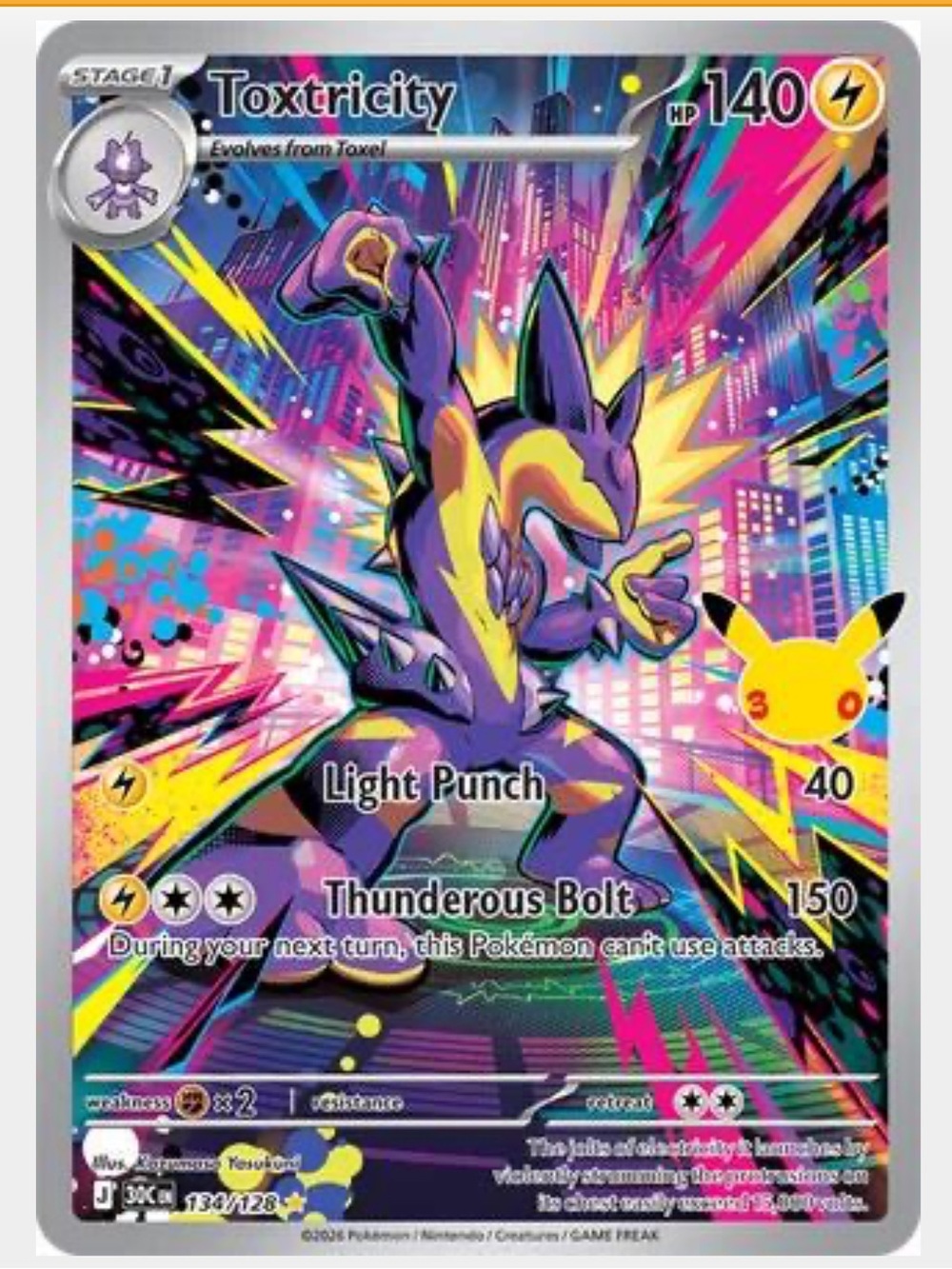 Toxtricity #134 Pokemon 30th Celebration